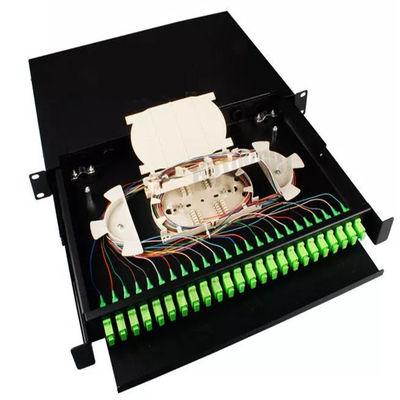 1U 19" 24の港SC Simplex/LCの二重繊維光学のラック マウントのエンクロージャ繊維パッチはパネル荷を下す