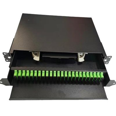 1U 19" 24の港SC Simplex/LCの二重繊維光学のラック マウントのエンクロージャ繊維パッチはパネル荷を下す