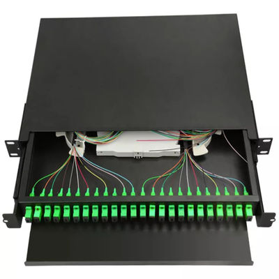 1U 19" 24の港SC Simplex/LCの二重繊維光学のラック マウントのエンクロージャ繊維パッチはパネル荷を下す