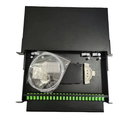 1U 19" 24の港SC Simplex/LCの二重繊維光学のラック マウントのエンクロージャ繊維パッチはパネル荷を下す