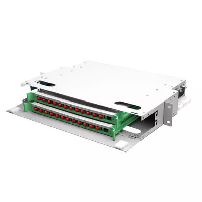 FTTH 1U繊維のパネル24の中心19インチの棚のパッチ盤ODFの単位