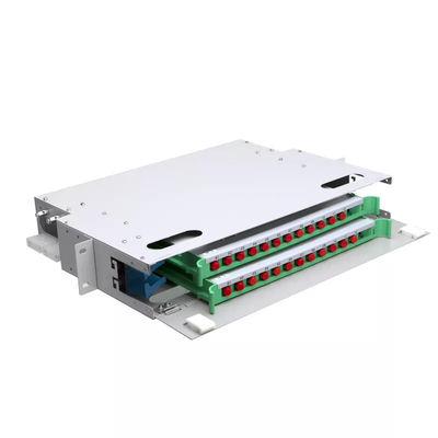 FTTH 1U繊維のパネル24の中心19インチの棚のパッチ盤ODFの単位