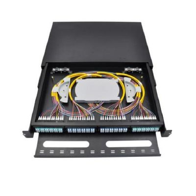 96FO MPO MTPのパッチ盤LC複式アパート1U繊維パッチ盤12スロット