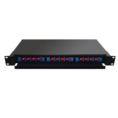 19&quot; 24の左舷繊維光学のパッチ盤の屋内ラック マウント1U ODF 24の中心