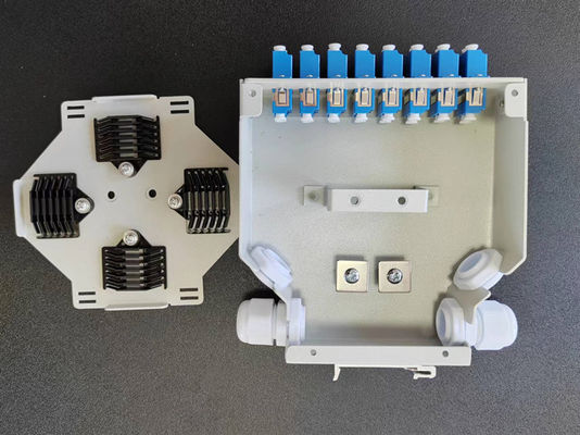 12 PC Lc/Apc複式アパートのAadapterが付いている24の中心の繊維光学の喧騒の柵の端子箱
