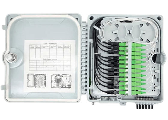 繊維光学の端子箱12Port SC/LC/ST/FC IP-66 UPC/APC薄い灰色FTTH