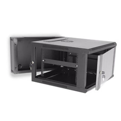 シャーシ サーバー棚の壁の台紙の棚のキャビネット1.2mmの6Uガラス ドア