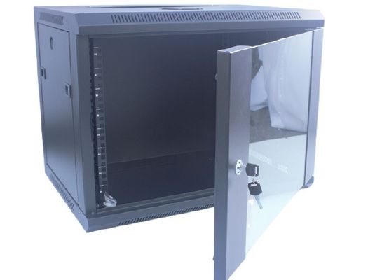9Uサーバー棚のキャビネット19&quot;壁の台紙取り外し可能で黒いデータ キャビネット/ネットワークの棚