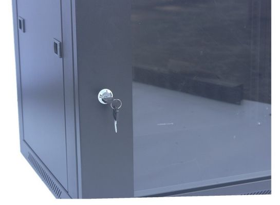 9Uサーバー棚のキャビネット19&quot;壁の台紙取り外し可能で黒いデータ キャビネット/ネットワークの棚