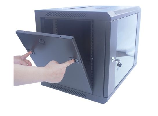 9Uサーバー棚のキャビネット19&quot;壁の台紙取り外し可能で黒いデータ キャビネット/ネットワークの棚