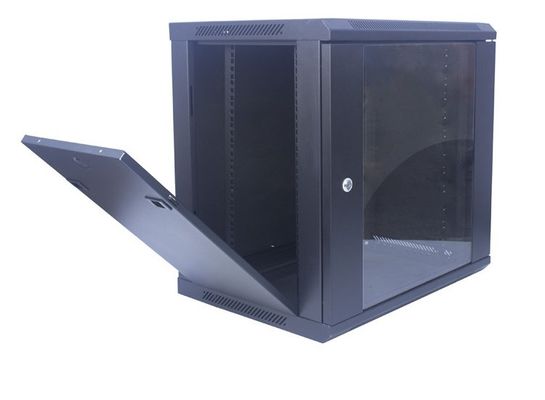 12Uガラス ドアの壁の台紙のネットワーク サーバのキャビネットのエンクロージャ19のインチ600x450の棚