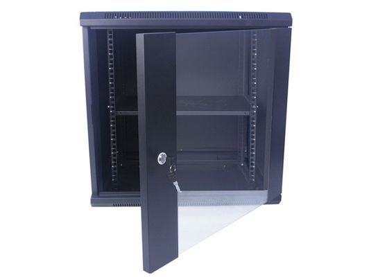 12Uガラス ドアの壁の台紙のネットワーク サーバのキャビネットのエンクロージャ19のインチ600x450の棚