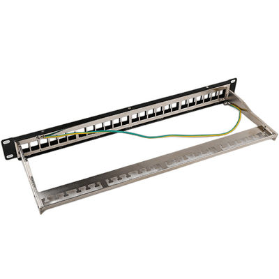 1U 24左舷STPのパッチ盤RJ45のラック マウントCat6のパッチ盤のブランク