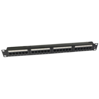 UTP 24の左舷CAT6パッチ盤1Uの台形パッチ盤のブランクRJ45