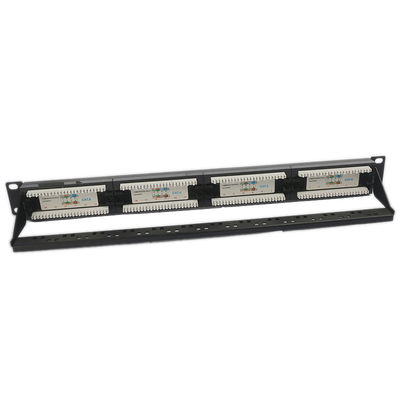 UTP 24の左舷CAT6パッチ盤1Uの台形パッチ盤のブランクRJ45