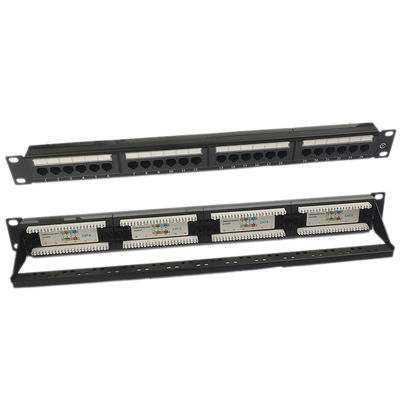 UTP 24の左舷CAT6パッチ盤1Uの台形パッチ盤のブランクRJ45