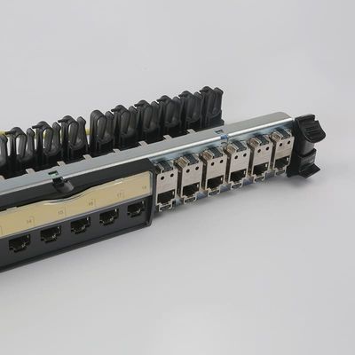 UTPネットワークのパッチ盤統合されたRJ45 1U 24の左舷パッチ盤