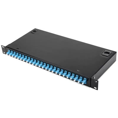 ラックマウント式のパッチ盤の金属FTTH Wallmountの終了箱24 LCの複式アパートのカプラー