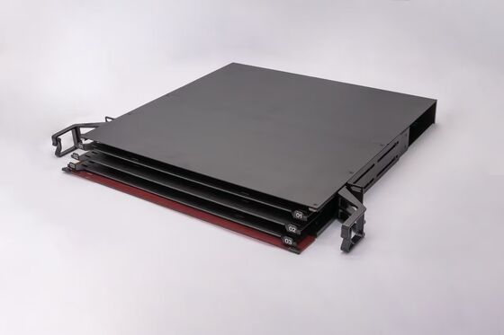 1U 144 コア MTP MPO -LC パッチパネル ODF シャーシ 収納 12 カセット用 スライド型